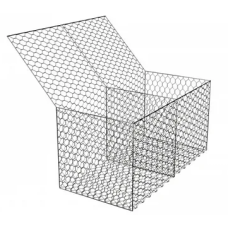 Габион двойного кручения коробчатый для берегоукрепления оцинкованный полимерный (ЦП ПВХ) ГСИ-К 60х80 (С60) 1,5х1х1х3,4 мм 1,5 м3 ГОСТ Р 52132-2003