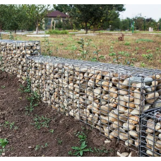 Габион цоколь с клипсами оцинкованный (Ц) для забора 2х0,4х0,4х4,8х50х50 мм ГОСТ Р 58120-2018